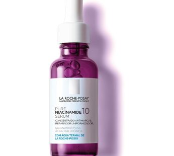 La Roche-Posay Pure Niacinamide 10 Sérum, Concentrado Antimarcas, Uniformizador, Niacinamida Pura com Ácido Hialurônico, Hepes e Água